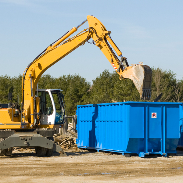 are there any restrictions on where a residential dumpster can be placed in Benton Ridge Ohio